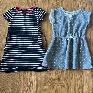 Girls short sleeve dresses size 4 and 4T